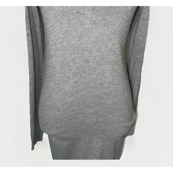 Michael Michael Kors long Sleeve Grey Cold Shoulder Sweater Dress Size XS - Picture 4 of 12